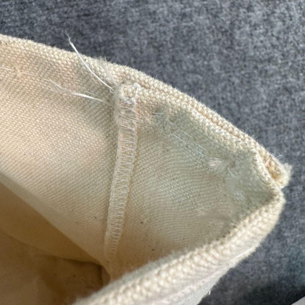 LL Bean Boat and Tote Canvas Bag Burgundy Cream Small Medium Made in USA - Picture 11 of 11
